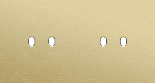 Plaque dbl h71pr 2 commut dbl ,niko toggle niko toggle alu gold brushed Niko Toggle
