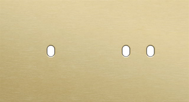 Plaque dbl h71 pr 1 commut smpl + 1 commut dbl,niko toggle alu gold brushed Niko Toggle