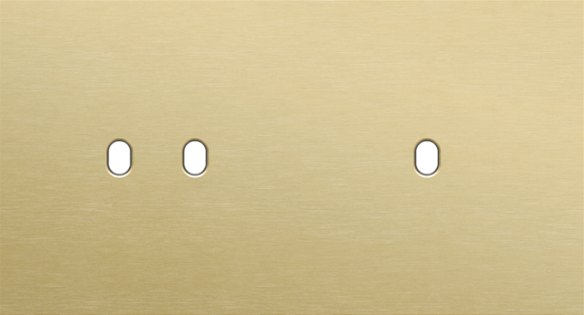 Plaque dbl h71 pr 1 commut dbl + 1 commut smpl,niko toggle alu gold brushed Niko Toggle
