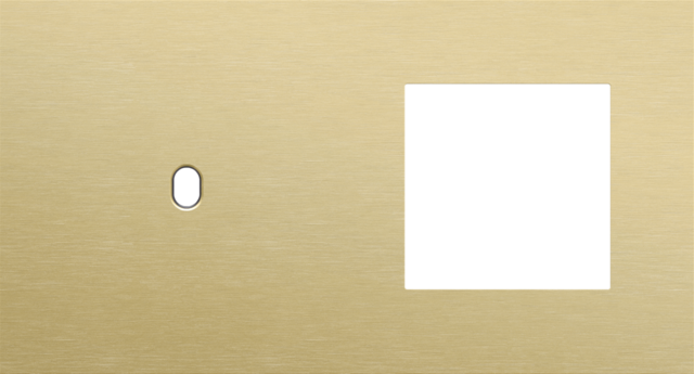 Plaque dbl h71 pr commut smpl + fct,niko toggle alu gold brushed Niko Toggle