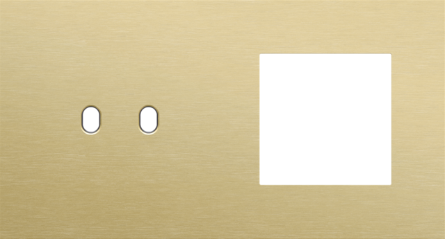 Plaque dbl h71 pr commut dbl + fct,niko toggle alu gold brushed Niko Toggle