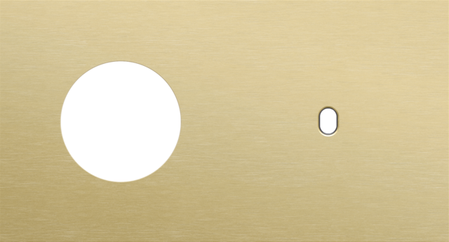 Plaque dbl h71 pr 1 commut smpl + 1 prise,niko toggle alu gold brushed Niko Toggle