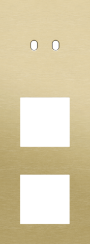 Plaque trpl v71 pr commut dbl + fct,niko toggle alu gold brushed Niko Toggle