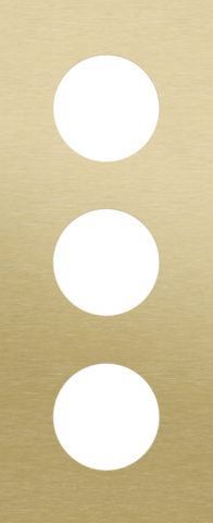 Plaque triple 60 pr 1 prise,niko r&t alu gold brushed