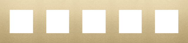 Plaque de recouvrement quintuple, entraxe de 71mm alu gold brushed Niko Pure