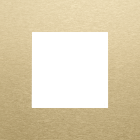 Simple plaque de recouvrement alu gold brushed Niko Pure