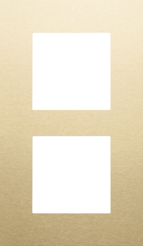 Plaque de recouvrement double, entraxe de 60mm, verticale alu gold brushed Niko Pure