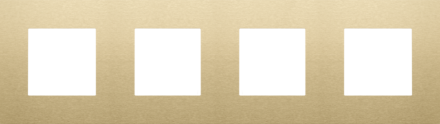 Plaque de recouvrement quadruple, entraxe de 71mm alu gold brushed Niko Pure