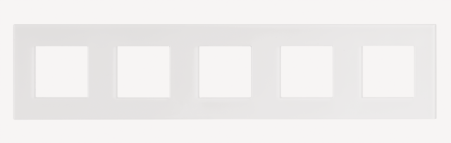 Plaque de recouvrement quintuple avec 71mm d'entraxe liquid snow white Niko Pure