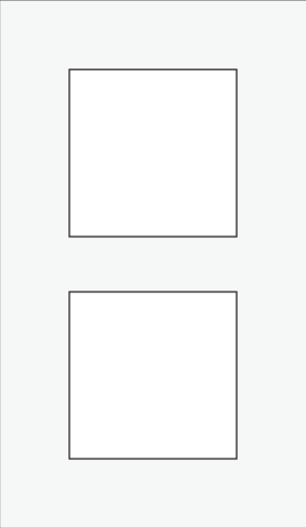 Plaque de recouvrement double, 60mm d'entraxe, verticale liquid snow white Niko Pure