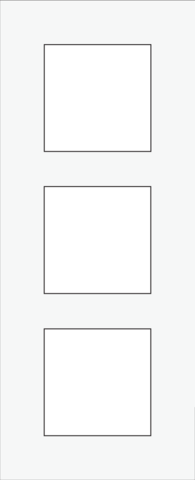 Plaque de recouvrement triple, 60mm d'entraxe, verticale liquid snow white Niko Pure