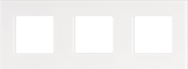 Plaque de recouvrement triple avec 71mm d'entraxe liquid snow white Niko Pure