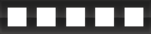 Plaque de recouvrement quintuple avec 71mm d'entraxe liquid black Niko Pure