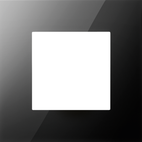 Plaque de recouvrement simple liquid black Niko Pure
