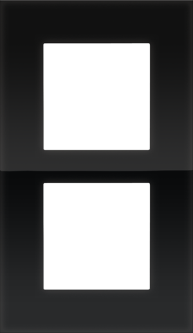 Plaque de recouvrement double, 60mm d'entraxe, verticale liquid black Niko Pure