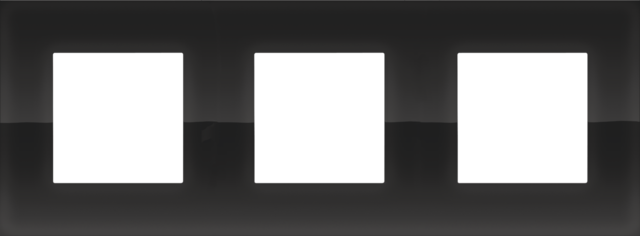 Plaque de recouvrement triple avec 71mm d'entraxe liquid black Niko Pure