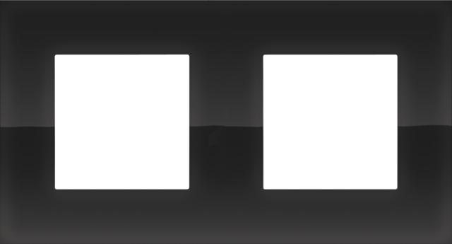 Plaque de recouvrement double avec 71mm d'entraxe liquid black Niko Pure