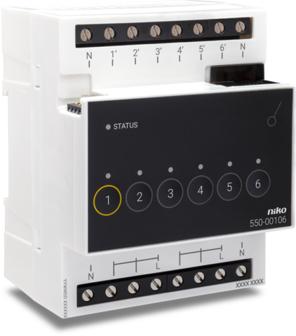 [NK550-00106] Module de commutation niko home control pr 6 circuits différents Niko Home Control