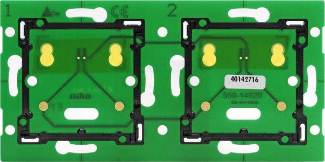 Platine murale double horizontale pour niko home control Niko Home Control