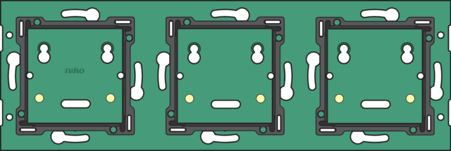 Platine murale triple horizontale pour niko home control Niko Home Control