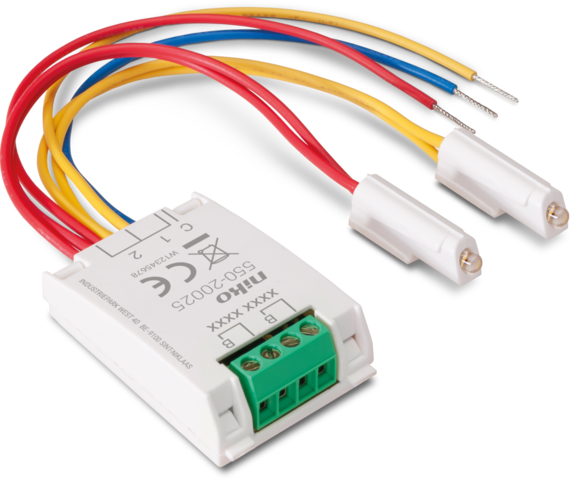 Interface de bouton-poussoir avec led témoin pour 1 ou 2 entrées Niko Home Control