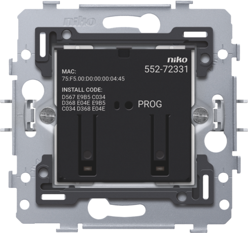 Commande de moteur connectée, zigbee®, 71x71mm, griffes Niko Home Control