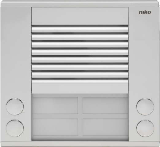 Poste extérieur en saillie, 20mm, avec 4 sonnettes