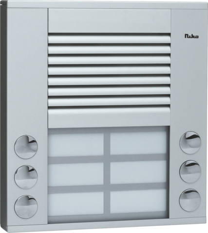 Poste extérieur en saillie, 20mm, avec 6 sonnettes