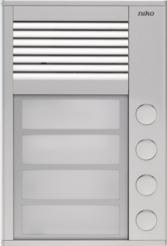 Poste extérieur en saillie, 16mm, avec 4 sonnettes