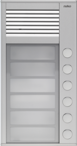 Poste extérieur pour montage en saillie, 16mm, avec 6 sonnettes