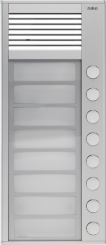 Poste exterieur en saillie avec 8 boutons d'appel