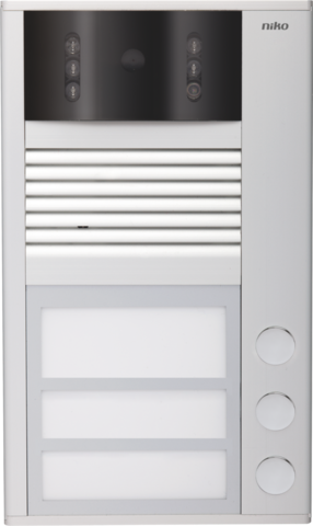 [NK10-163] Poste extérieur en saillie avec 3 sonnettes et caméra