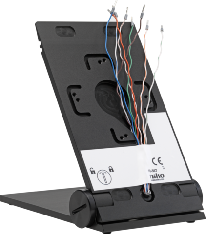 Support de table pour un poste intérieur vidéo blanc