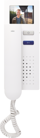 Poste int. vidéo avec écran et combine, en saillie