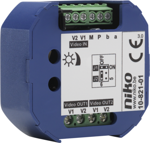 Répartiteur encastré pr distribuer le signal vidéo sur 2 lignes