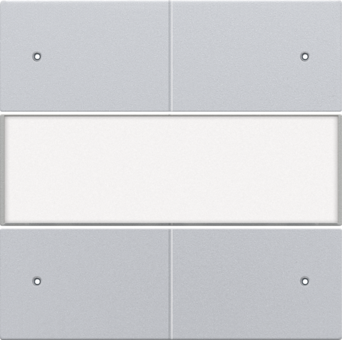 Set de finition bouton quadr., libre de potent., étiquette, led sterling coated