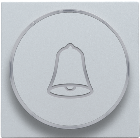 Finition, symbole sonnette, pr bouton-poussoir 6a avec culot e10 sterling coated