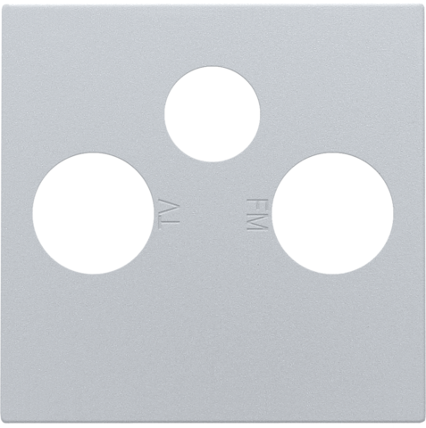 Set de finition 2 conn. coax. simples tv/fm et 1 conn. satellite