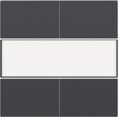 Set de finition avc étiquette pr bouton quadr., libre de potent. anthracite coated