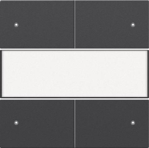 Set de finition bouton quadr., libre de potent., étiquette, led anthracite coated