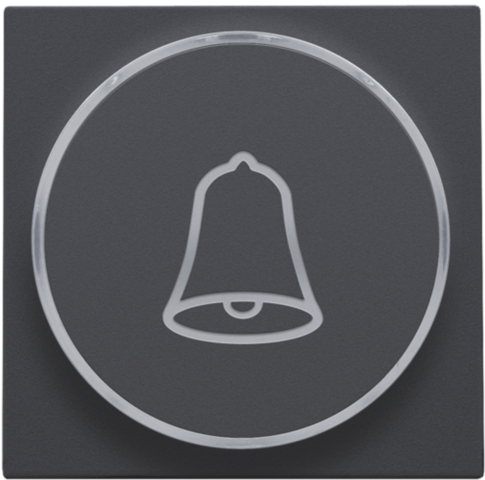 Finition, symbole sonnette, pr bouton-poussoir 6a avec culot e10 anthracite coated