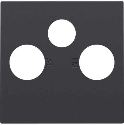 Set de finition 2 conn. coax. simples tv/fm et 1 conn. satellite