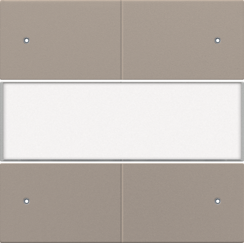 Set de finition bouton quadr., libre de potent., étiquette, led bronze coated