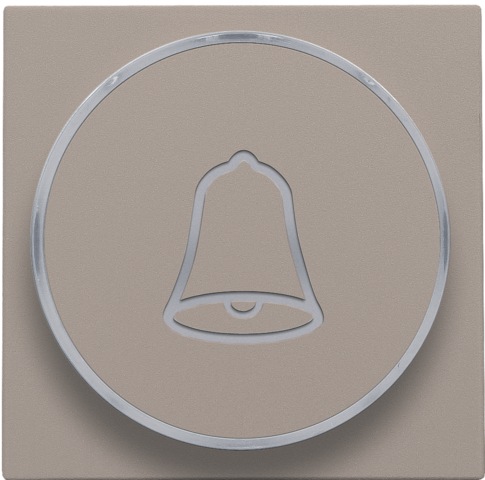 Finition, symbole sonnette, pr bouton-poussoir 6a avec culot e10 bronze coated