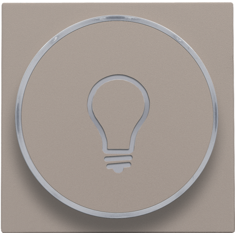 Finition avec symbole lampe pr bouton-poussoir 6a avec culot e10 bronze coated