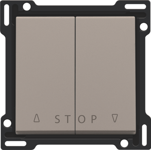 Set de finition bouton-poussoir double volets électronique bronze coated