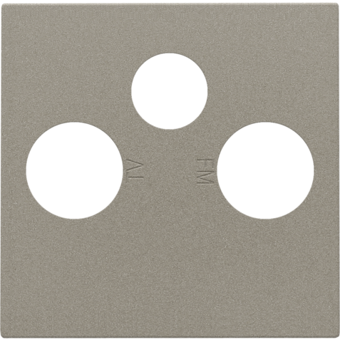 Set de finition 2 conn. coax. simples tv/fm et 1 conn. satellite
