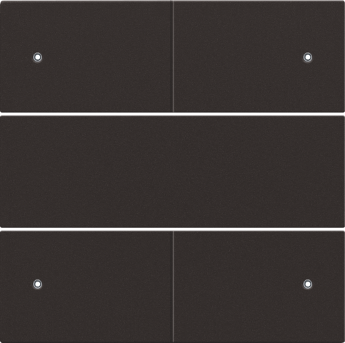 Set de finition bouton-pouss. quadr. libre de potentiel 24v, led dark brown coated