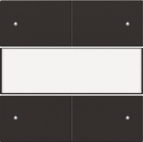 Set de finition bouton quadr., libre de potent., étiquette, led dark brown coated