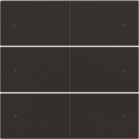 Set de finition bouton-pouss. sext. libre de potentiel 24v, led dark brown coated